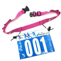 Custom Logo Reflective Adjustable Elastic Bib Holder Super Soft Polyester Material Race Number Belt for Marathon Running