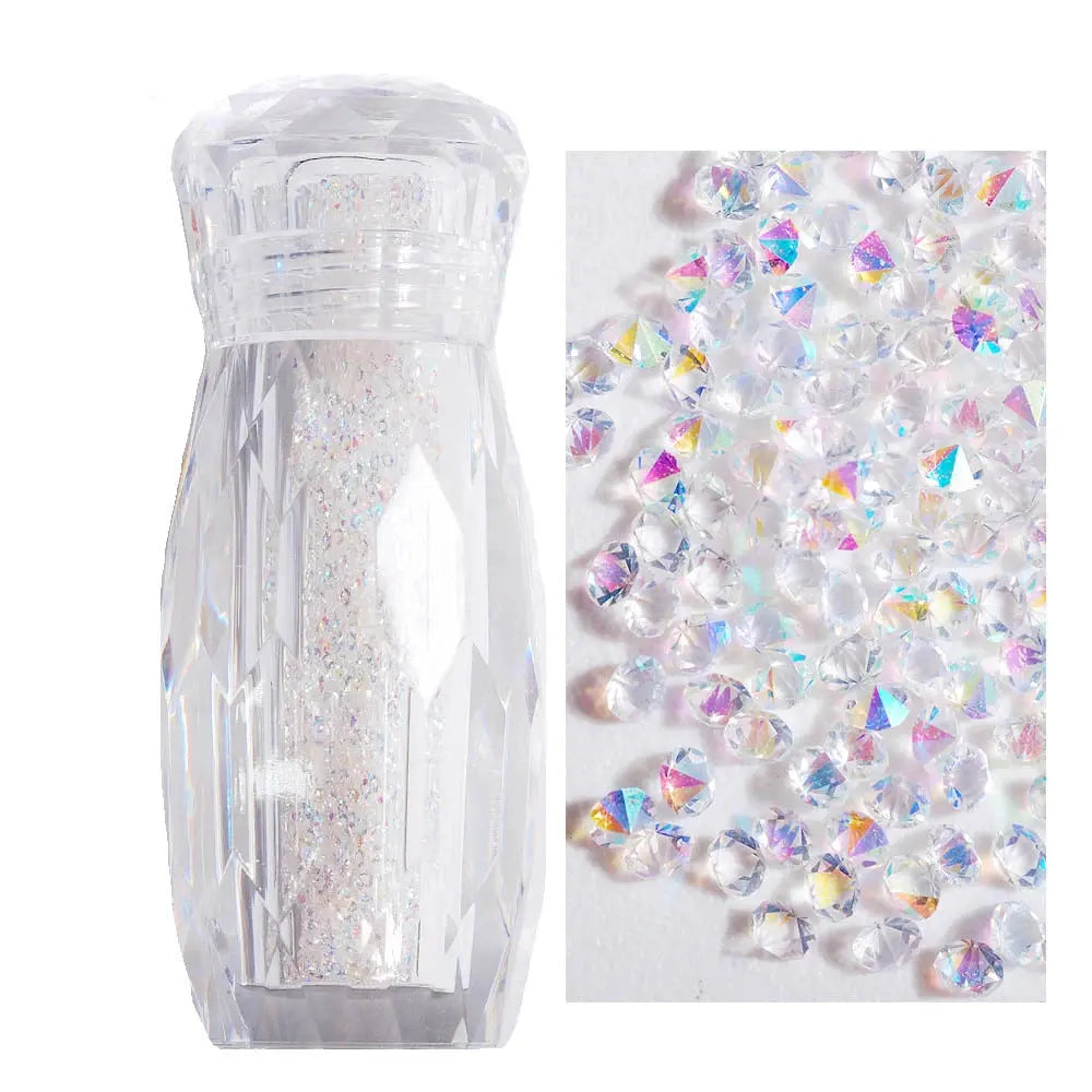 Yantuo Bottle Nail Rhinestone 1.2mm Nail Strass Diamond Micro Tiny Pixie Point Back