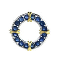 Delicate Rhodium and Gold Plated 925 Silver Jewelry Natural Sapphire Pendant for Women Birthday Gift