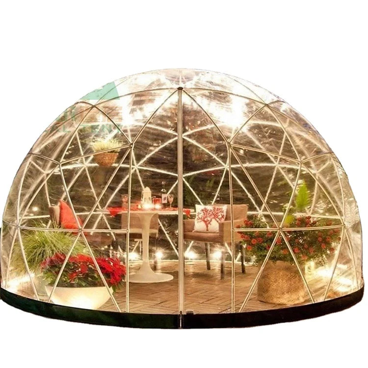 Luxury Resort 3.6M Luxury Geodesic Dome Outdoor Igloo Tent for Family Gatherings & Party Events Trade Show Tents