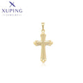 X000851239 XUPING Jewelry Wholesale Bulk 14K Gold Color Plated Cross Charm Pendant