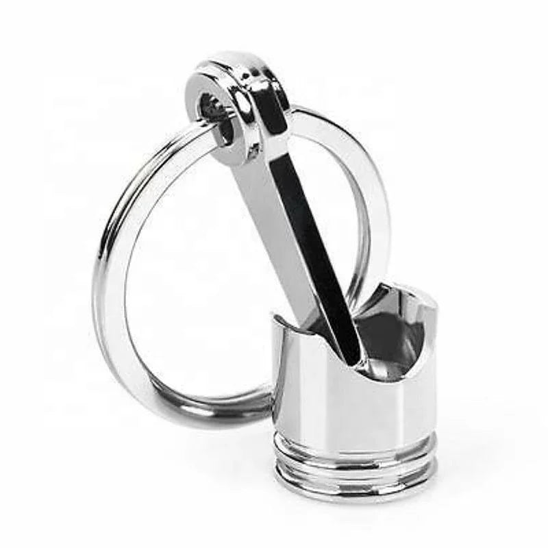 Wholesale Metal Keychain Automobile Piston Key Ring Creative Gifts Personality Engine Modified Piston Car Accessories Key Chain