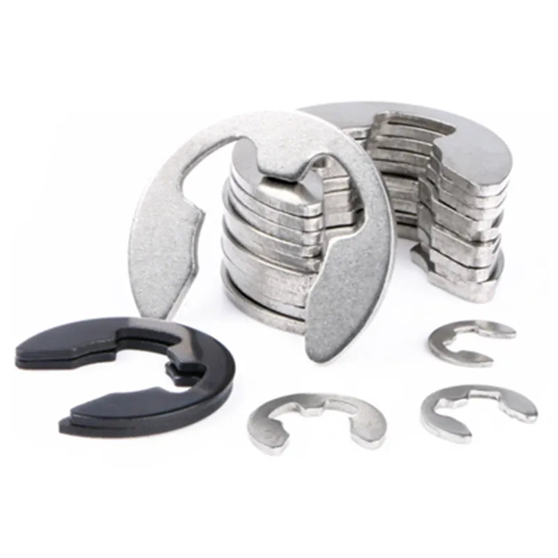 1.5mm 2mm 2.5mm 3mm - 17mm E Clips Retaining Snap Ring Circlips Black DIN 6799