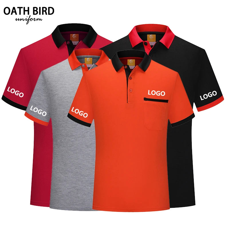 Waiter Work Wear Uniform Custom Logo Embroidery Polo Shirt Restaurant Hotel Kitchen Chef Cafe Bar Staff Polo T Shirt Uniform