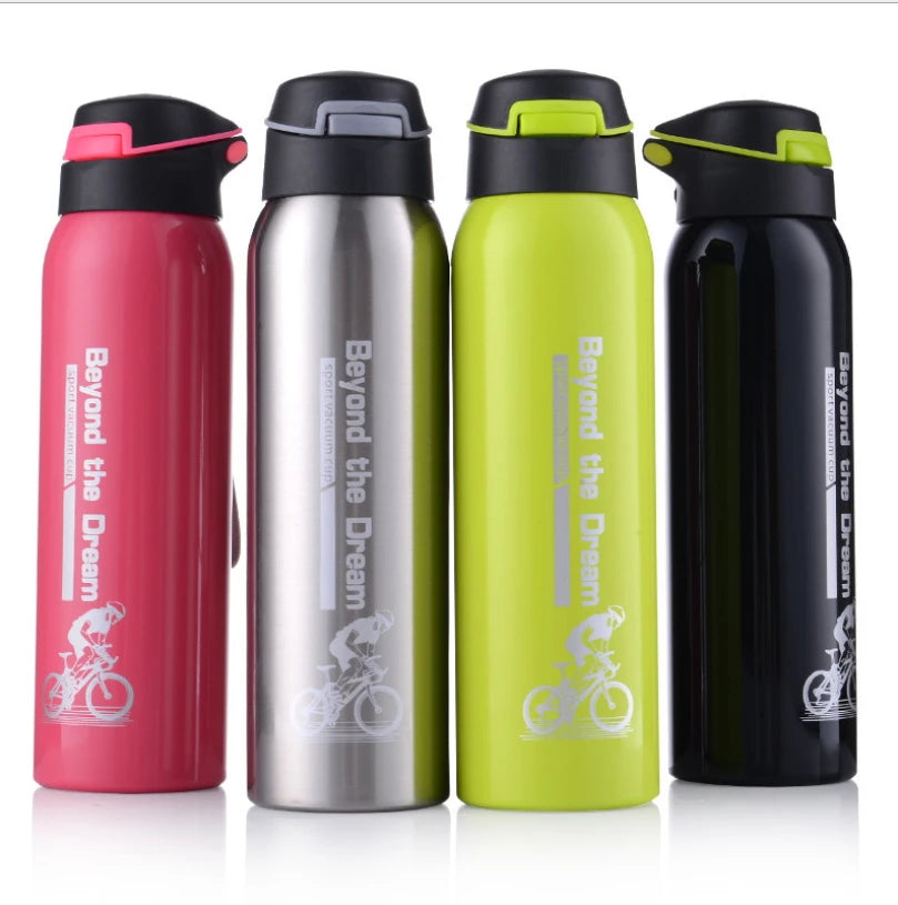 500ML Double Wall Stainless Steel Insulated Water Bottles with Straw Lid and Handle