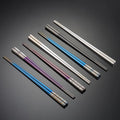Wholesale Custom Logo Titanium Plated Gold Chopsticks Stainless Steel Metal Chopstick