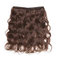 Brown Raw 100% Human Hair Bundles Brazilian Body Wave Human Hair Weave #4 Color Hair Extension Double Draw Bundle Deal for Woman MegaBDM