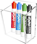 1 Pack Clear Acrylic Pen Holder 3M Transparent Tapes Magnets Magnetic Marker Organizer Whiteboard Dry Erase Display Racks