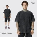 DOVEN 330 Gsm 100% Cotton Streetwear Blank Drop Shoulder Vintage Washed Heavyweight Plus Size Oversized Custom Men's T-shirts