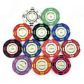 Custom logo Ceramics Poker Chips Monte Carlo 10g 39*3.3mm Colorful Chips Free Desgin Free Sample From Chinese Kaile Factory