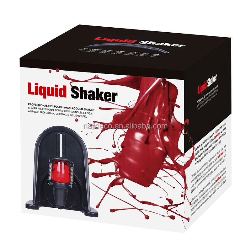 Wholesales Supplies Polish Liquid Shaker Salon Touch Type Button Adjustable Spring 360 Degree Professional Nail Gel Shaking Tool