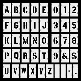 Letter Stencils for Painting Alphabet Numbers Signs Calligraphy Font Upper and Lowercase Letters Stencils
