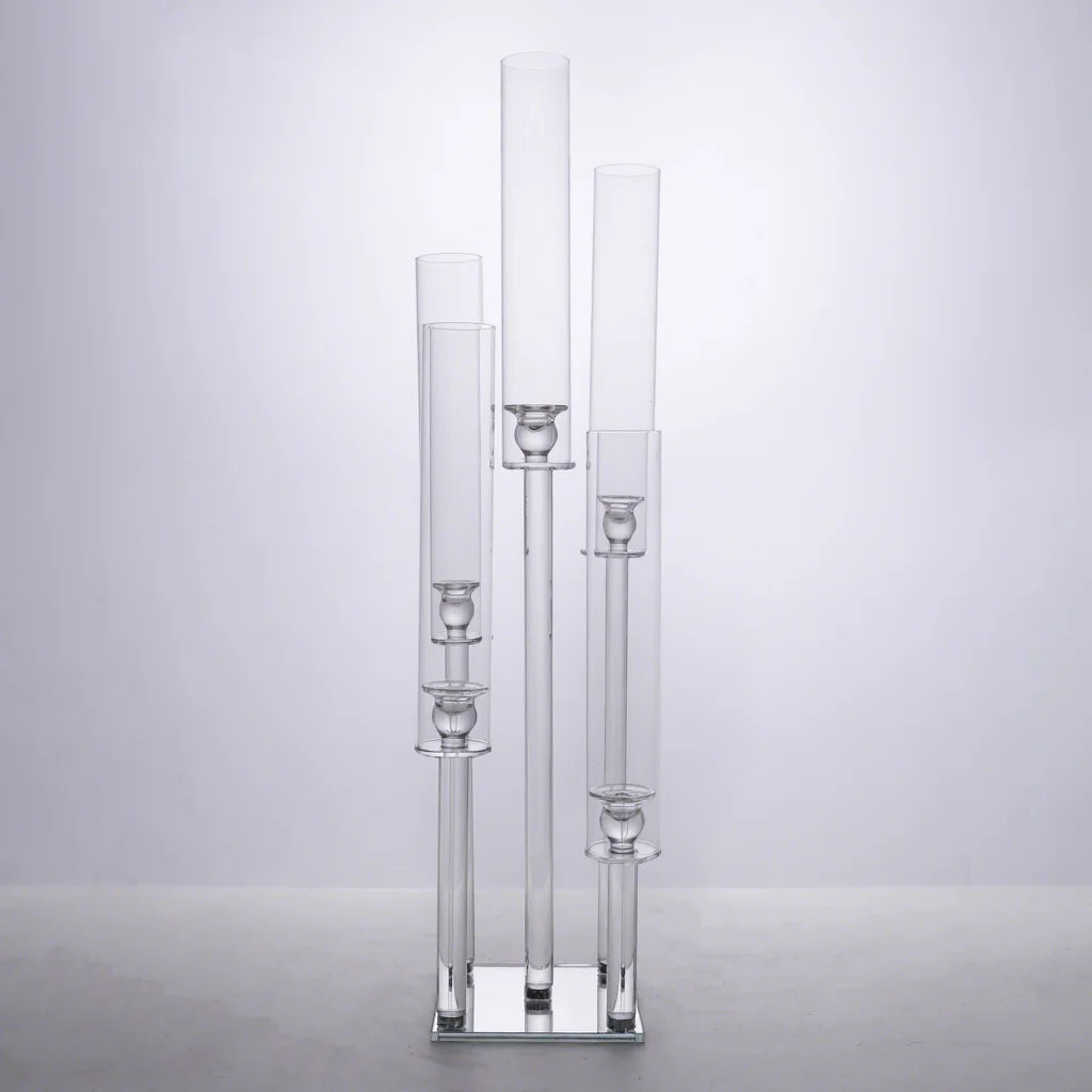 Luckygoods 5 Arm Crystal Candelabra Wedding Table Centerpieces Decoration for Party Home Decor ZT220030 Manufacture Price