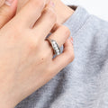 Chris April 316L Stainless Steel PVD Gold Plated Bean Pod Pearls Opening Ring