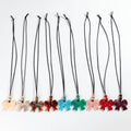 Hot Selling Simple Multi Color Gradient Bow Necklace Charm Acrylic Black Rope Necklace for Women