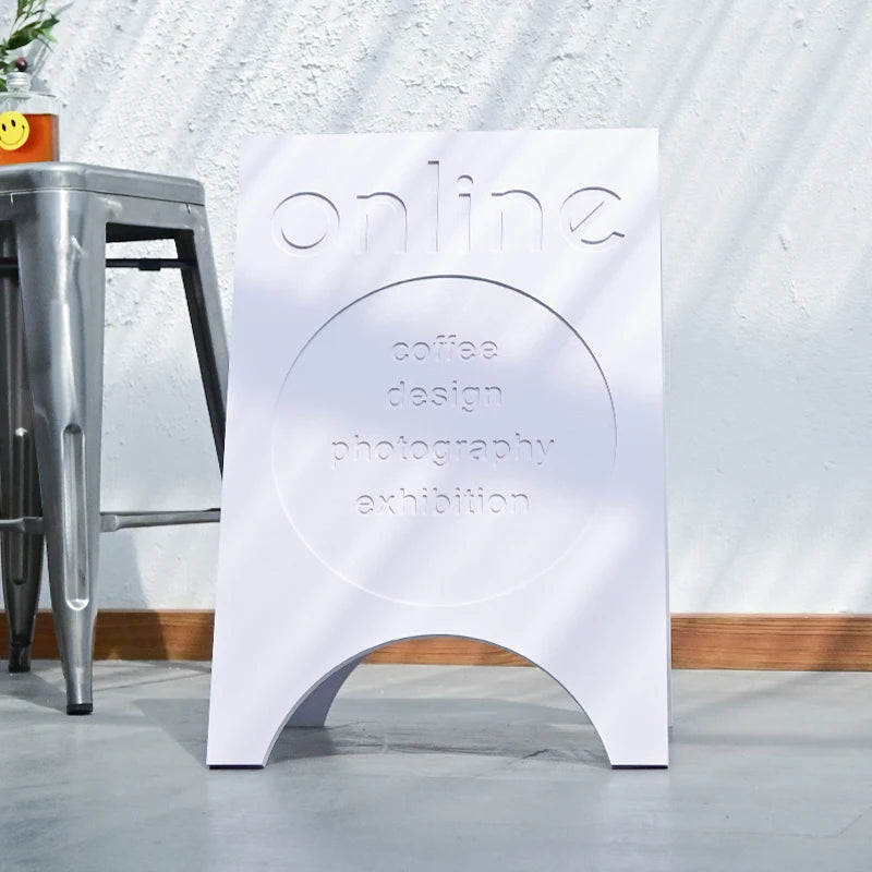 Customized Design of Signage Store Advertising PVC Floor Display Rack