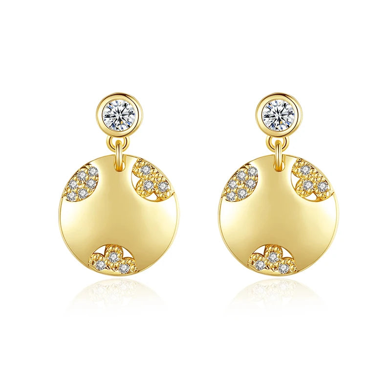 LUOTEEMI Delicate African Fashion Drop Earrings for Women 2026 Korean CZ Bras Inlaid Ear Jewelry