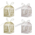 Eiffel Tower Theme Candyr Boxes With Ribbon Hollowed Out Laser Cut Party Favors Chocolate Gift Box Ideal for Weddings Birthdays