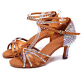 Brown 5cm 7cm Latin Shoes Swing Ballroom Salsa Tango Party Dress Dancing Shoes Sandals