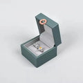 Custom Jewelry Box Packaging Snap Button Luxury With Logo Pu Leather Ring Pendant Bangle Boxes