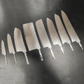 DM10BD2 Sharp Knife Blade Damascus Steel Partial Hidden Tang Feather Texture Blade Knife Blank Damascus Knife Blades for Sale
