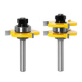 2pcs Set Carbide Alloy Tongue & Groove Router Bits with 8mm Shank