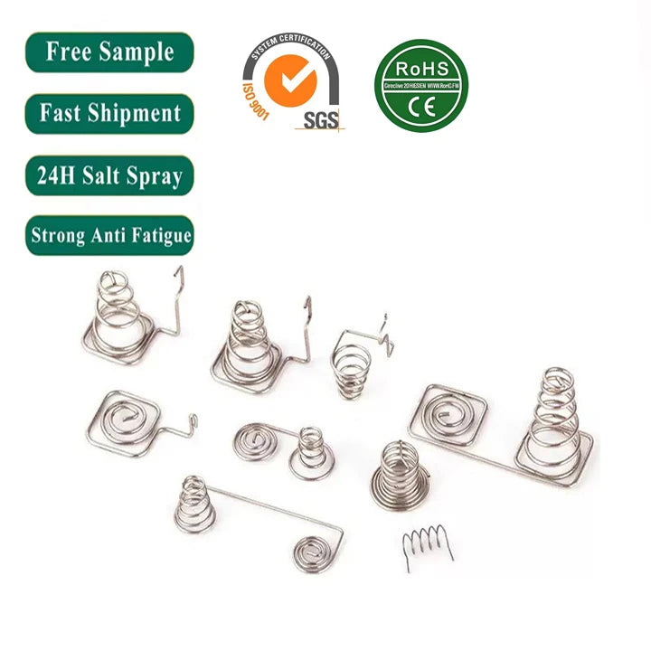 Custom Flashlight Compression Spring Positive Negative Contact Battery Spring Contact for Batteries