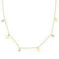 Ins Minimalist IP Plating Stainless Steel Crystal 6mm Heart Charm Necklace