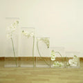 Gaojian Clear Acrylic Square Plinth Pedestal Wedding Display Stand with Flower Riser Cube for Weddings Decoration