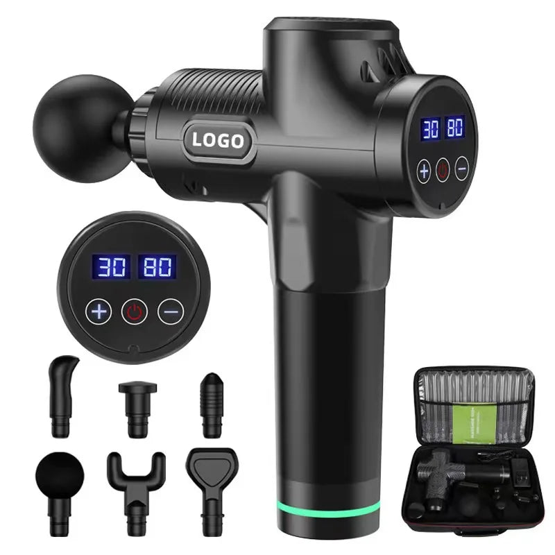 Home Office Massage Gun 30 Speed High Powerful Deep Tissue Muscle Percussion Massage Therapy Gun With Lcs Screen