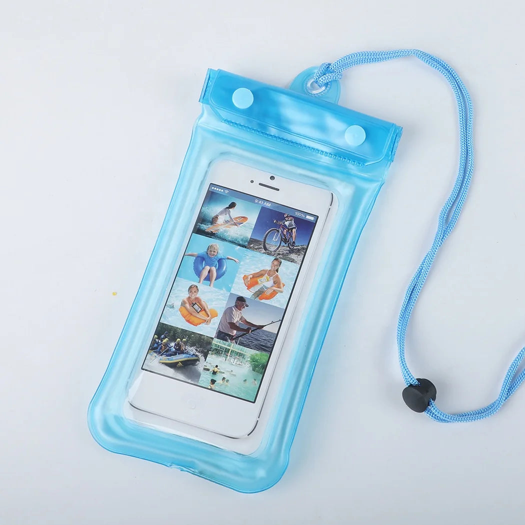 IPX7 Custom Wholesale Waterproof Cell Phone Cover Dry Bags Side Around with air Can Touch Screen Can Take Photo