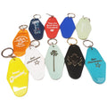 Wholesale Custom logo Promotional Blank Plastic Retro Vintage Motel Hotel Room Keychain