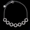 Sterling Silver 5*5mm Semi Mount Bracelet Empty Frame Blank Claws Setting S925 Base Holder Without Center Stone Inlay for DIY