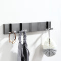 Modern Metal Wall Hook for Hanging Clothes Suitable for Bathroom Living Room Closet Door Hidden Folding Storage Hook