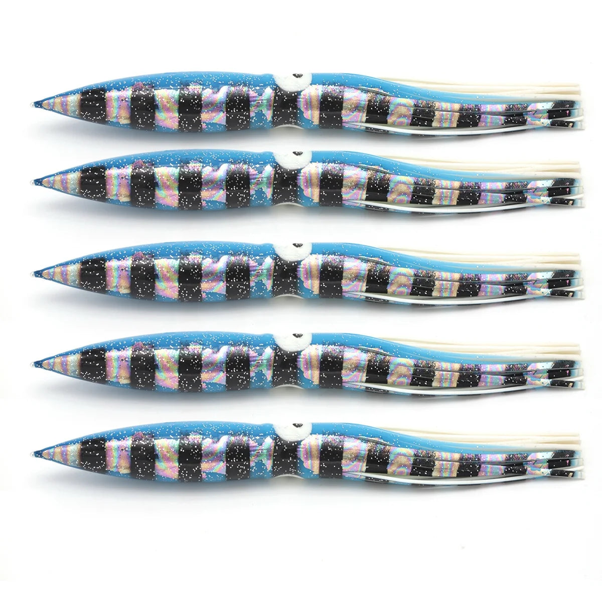 6" 9" Soft Bulb Shell Squid Hoochie Skirt Saltwater Big Game Trolling Fishing Lure Great for Spreader Bar and Daisy Chain MegaBDM