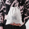 Personalized Small Muslin Cotton Drawstring Dust Bag for Gift Packing