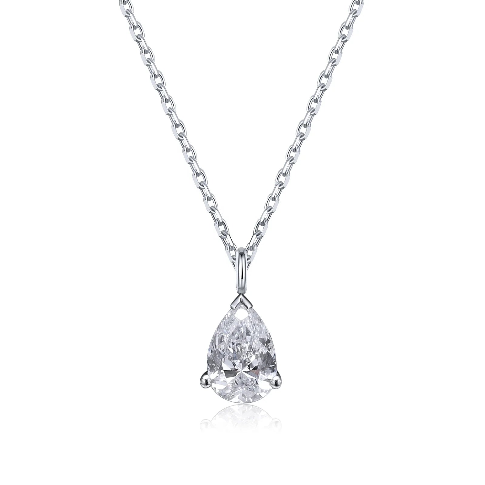 Luster Loose Lab Grown Diamonds Pear Shape d Color 0.52ct Vvs With Certificate18k Gold Women Pendant Necklace