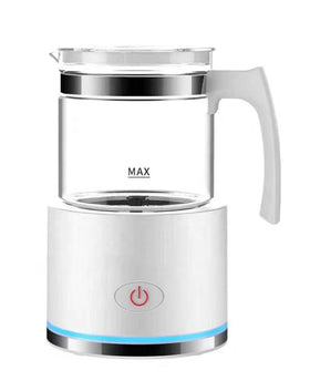 Automatic Hot and Cold 2 Modes Glass Magnetic Driven Electrical Milk Frother for Latte Coffee Art