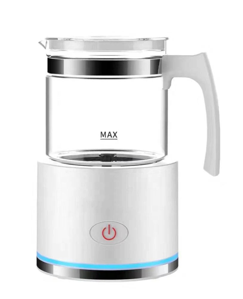 Automatic Hot and Cold 2  Modes Glass Magnetic Driven Electrical Milk Frother for Latte Coffee Art