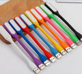 5V USB Mini LED Reading Night Lamp Multicolor Flexible Clip for Laptop Notebook Computer White Red Body with Bedroom Application