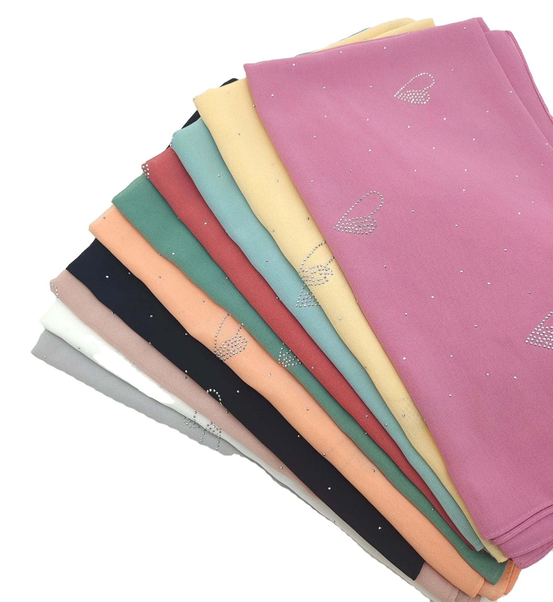 New Solid Pearl Chiffon Long Shawl Love Scarf Middle Eastern Headband Muslim Hijab