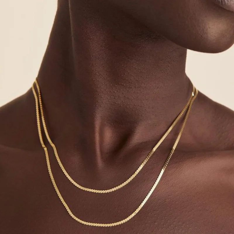Joolim Jewelry Gold Plated S Shape Necklace Stainless Steel Jewelry Wholesale