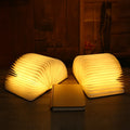 Creative Gift Foldable LED Wooden Book Light with Dimmable USB Powered White Bedroom Atmosphere Light