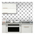 Peel and Stick Oil Proof 3D Geometric Removable Wallpaper Sticker Cartoon Design Oil-Proof Wallpaper Kitchen Decoration