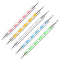 Misscheering 5 Pcs 2 Way Caviar Nail Art Dotting Pen UV Gel Painting Brush Salon Manicure Nail Tools Kit