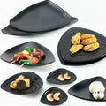 Melamine Sushi Saucer Small Black Plates Tray Seafood Plastic Dumpling Plates Party for Japanese Dessert Tray Side Dish Saucer