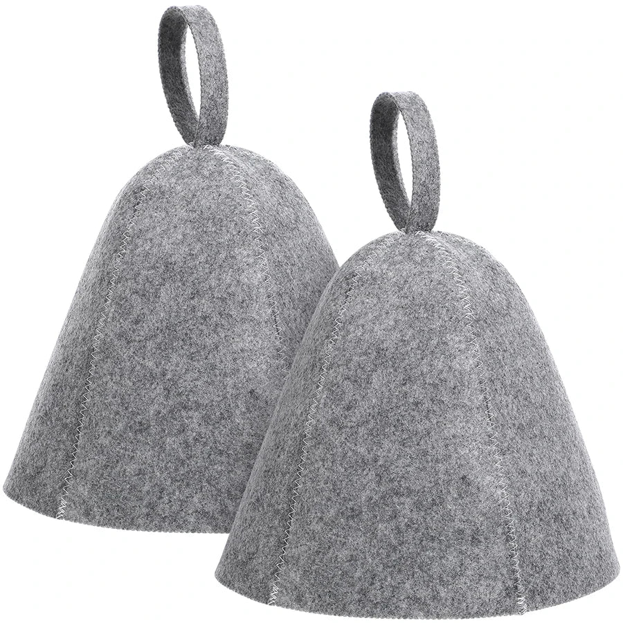 Steam Bath Sauna Accessories 2 Pack Felt Bath Hat Russian Steam Hat Custom Logo Unisex Wool Felt Sauna Cap