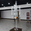 Wholesale Modern 5-Arm Tall Crystal Candelabra for Weddings and Christmas Events Handmade