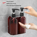 HF Hotel Bathroom Accessories Double 304 Stainless Steel 300ml Wall Mounted Liquid Soap Dispenser with Refillable Bottle
