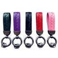 AA00154 Hot Selling Men Women Portable Adjustable Leather Woven Rope Car Bag Decoration Clasp Keychain